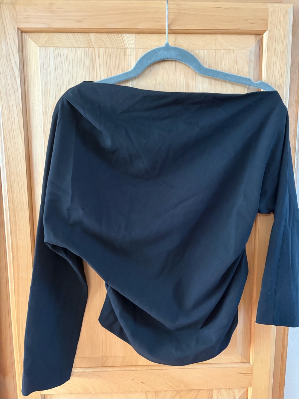 Zara Black Top with Crew Neck